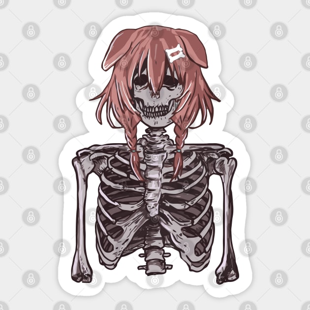 Skeleton Doog Sticker by DeathAnarchy